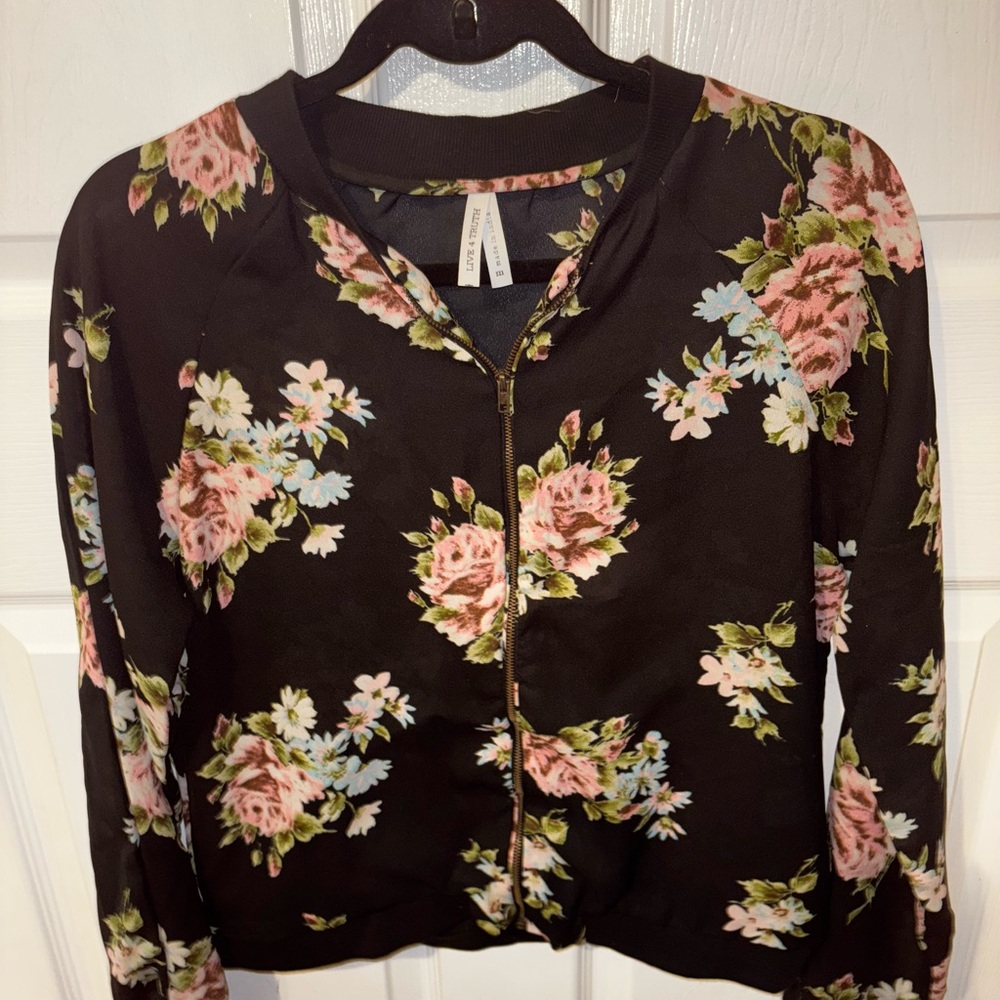 Floral Zip-Up Jacket